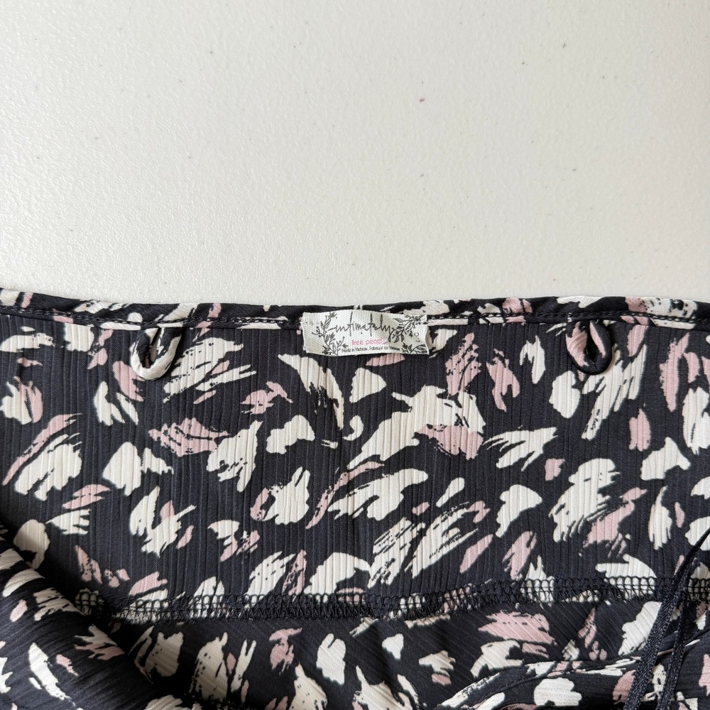 Free‎ People Cecil Mini Slip Dress Black Pink Halter Neck Summer Vacation S - Picture 6 of 11
